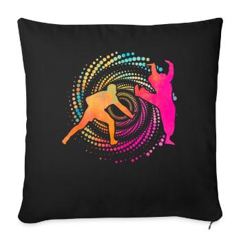 Capoeira - Sofa pillowcase 17,3'' x 17,3'' (45 x 45 cm) - black - Front