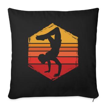 Capoeira - Housse de coussin décorative 45 x 45 cm - noir - Devant