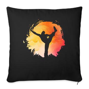Capoeira - Housse de coussin décorative 45 x 45 cm - noir - Devant