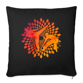 Capoeira - Sofa pillowcase 17,3'' x 17,3'' (45 x 45 cm) - black - Front