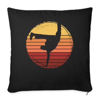 Capoeira - Sofa pillowcase 17,3'' x 17,3'' (45 x 45 cm) - black - Front