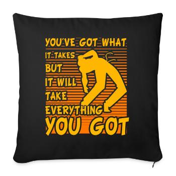 Vous avez ce qu’il faut, mais il faut tout - Housse de coussin décorative 45 x 45 cm - noir - Devant