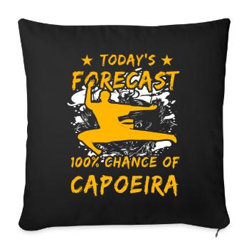 prévision du jour 100% de chance de Capoeira - Housse de coussin décorative 45 x 45 cm - noir - Devant