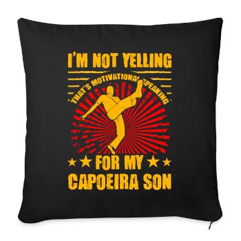 I'm not yelling that's motivational speaking - Sofa pillowcase 17,3'' x 17,3'' (45 x 45 cm) - black - Front