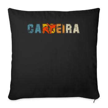 Capoeira - Housse de coussin décorative 45 x 45 cm - noir - Devant