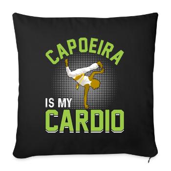 Capoeira is my Cardio - Sofa pillowcase 17,3'' x 17,3'' (45 x 45 cm) - black - Front