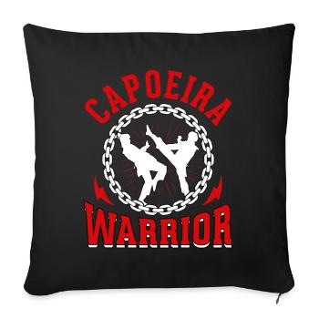 Capoeira Warrior - Sofa pillowcase 17,3'' x 17,3'' (45 x 45 cm) - black - Front