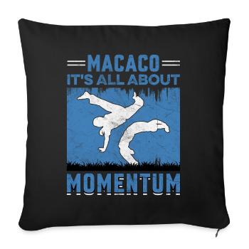 Macaco it's all about Momentum - Sofa pillowcase 17,3'' x 17,3'' (45 x 45 cm) - black - Front