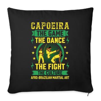 Capoeira the game the dance the fight - Sofa pillowcase 17,3'' x 17,3'' (45 x 45 cm) - black - Front