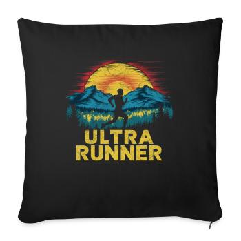 Ultramarathons Ultrarunning Ultramarathon Runners - Sofa pillowcase 17,3'' x 17,3'' (45 x 45 cm) - black - Front