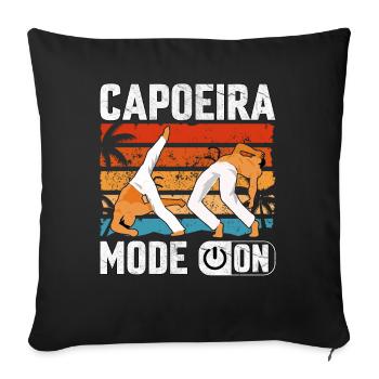 Mode Capoeira activé - Housse de coussin décorative 45 x 45 cm - noir - Devant
