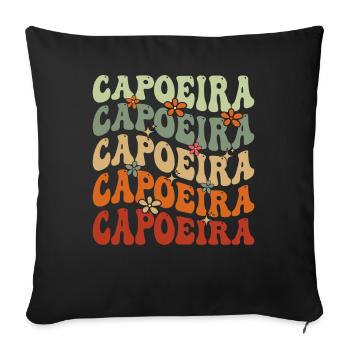 Capoeira - Housse de coussin décorative 45 x 45 cm - noir - Devant