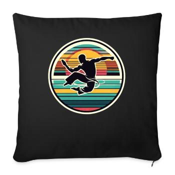 Capoeira - Sofa pillowcase 17,3'' x 17,3'' (45 x 45 cm) - black - Front