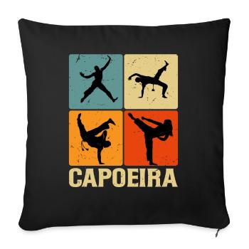 Capoeira - Sofa pillowcase 17,3'' x 17,3'' (45 x 45 cm) - black - Front