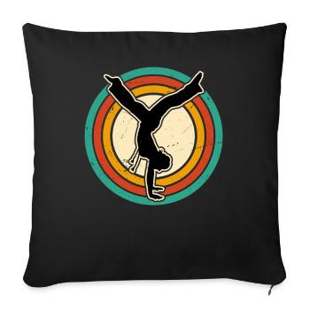 Capoeira - Sofa pillowcase 17,3'' x 17,3'' (45 x 45 cm) - black - Front