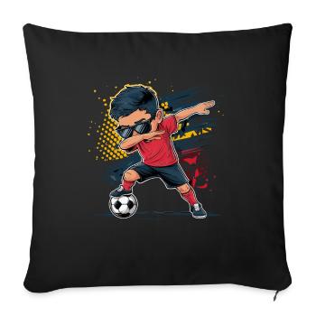 Dabbing Boy With Soccer Jersey Sunglasses - Sofa pillowcase 17,3'' x 17,3'' (45 x 45 cm) - black - Front