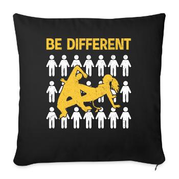 Capoeira Be Different - Sofa pillowcase 17,3'' x 17,3'' (45 x 45 cm) - black - Front