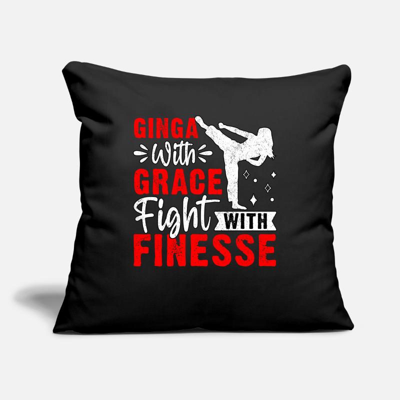 Ginga avec grâce combat avec finesse Housse de coussin décorative 45 x 45 cm