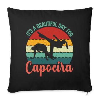 It's a beautiful day for Capoeira - Sofa pillowcase 17,3'' x 17,3'' (45 x 45 cm) - black - Front