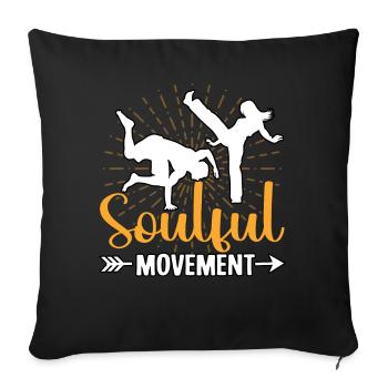 Soulful Movement - Sofa pillowcase 17,3'' x 17,3'' (45 x 45 cm) - black - Front
