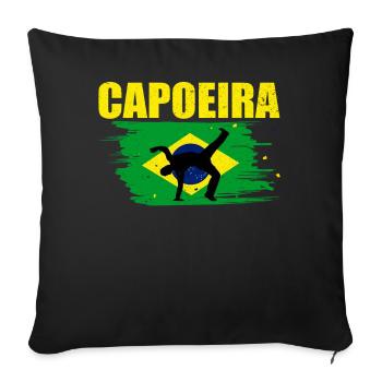 Capoeira - Housse de coussin décorative 45 x 45 cm - noir - Devant