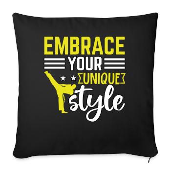 Embrace your unique style - Sofa pillowcase 17,3'' x 17,3'' (45 x 45 cm) - black - Front
