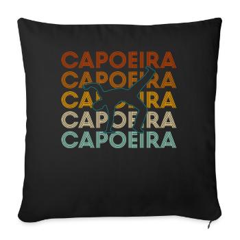 Capoeira - Sofa pillowcase 17,3'' x 17,3'' (45 x 45 cm) - black - Front