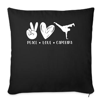 Capoeira - Sofa pillowcase 17,3'' x 17,3'' (45 x 45 cm) - black - Front