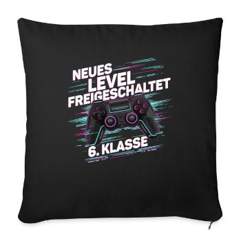Garçons, Écolier, 6e année, Gamer, Gamer - Housse de coussin décorative 45 x 45 cm - noir - Devant