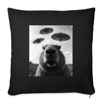 Costume de capybara graphique drôle capybara - Housse de coussin décorative 45 x 45 cm - noir - Devant