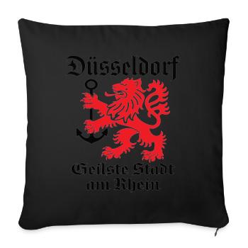 Dusseldorf Coolest city on the Rhine - Sofa pillowcase 17,3'' x 17,3'' (45 x 45 cm) - black - Front