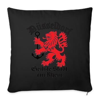 Dusseldorf Coolest city on the Rhine - Sofa pillowcase 17,3'' x 17,3'' (45 x 45 cm) - black - Front