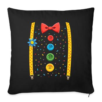 Clown Top Carnival Costume Circus Jesters - Sofa pillowcase 17,3'' x 17,3'' (45 x 45 cm) - black - Front
