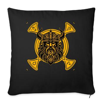 Wikinger - Sofakissenbezug 45 x 45 cm - Schwarz - Vorne