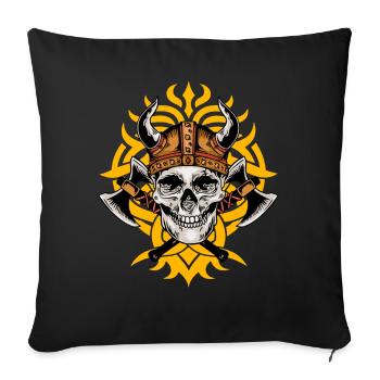 Wikinger - Sofakissenbezug 45 x 45 cm - Schwarz - Vorne