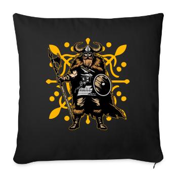 Wikinger - Sofakissenbezug 45 x 45 cm - Schwarz - Vorne