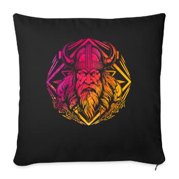 Wikinger - Sofakissenbezug 45 x 45 cm - Schwarz - Vorne