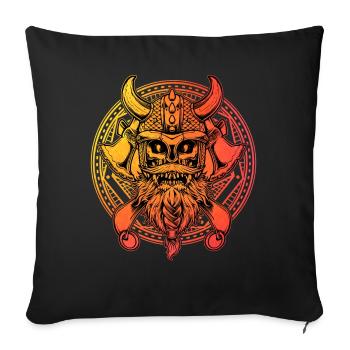Wikinger - Sofakissenbezug 45 x 45 cm - Schwarz - Vorne