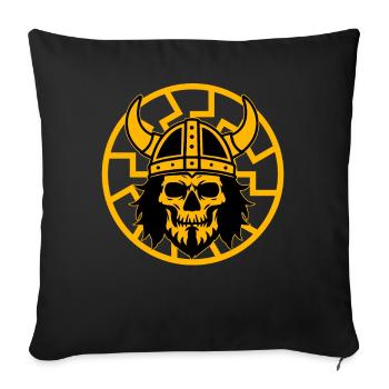 Wikinger - Sofakissenbezug 45 x 45 cm - Schwarz - Vorne