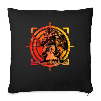 Wikinger - Sofakissenbezug 45 x 45 cm - Schwarz - Vorne