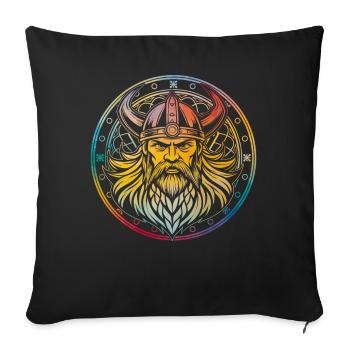 Wikinger - Sofakissenbezug 45 x 45 cm - Schwarz - Vorne