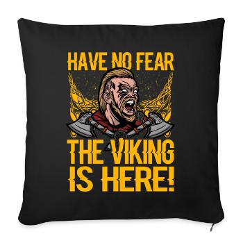 N’ayez crainte, le viking est là - Housse de coussin décorative 45 x 45 cm - noir - Devant