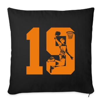 NUMÉRO 19 BASKETBALL 19E ANNIVERSAIRE - Housse de coussin décorative 45 x 45 cm - noir - Devant