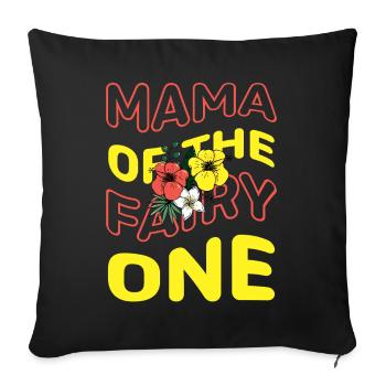 Maman de la fée Une - Housse de coussin décorative 45 x 45 cm - noir - Devant