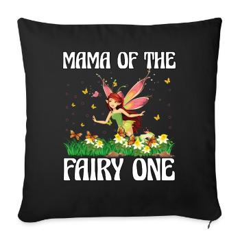 Maman de la fée Une - Housse de coussin décorative 45 x 45 cm - noir - Devant