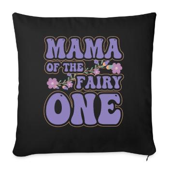 Maman de la fée Une - Housse de coussin décorative 45 x 45 cm - noir - Devant
