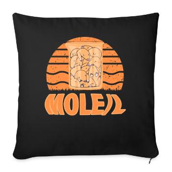 Mole - Sofa pillowcase 17,3'' x 17,3'' (45 x 45 cm) - black - Front