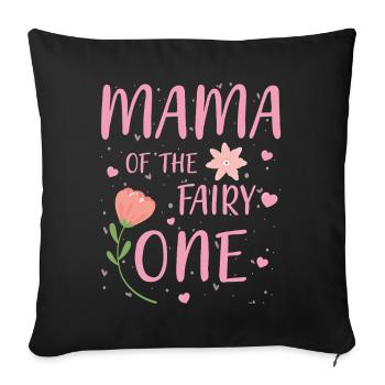 Maman de la fée Une - Housse de coussin décorative 45 x 45 cm - noir - Devant