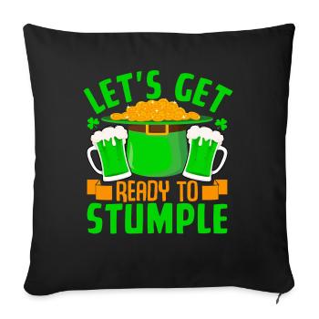 Let's get Ready to Stumple - Sofa pillowcase 17,3'' x 17,3'' (45 x 45 cm) - black - Front