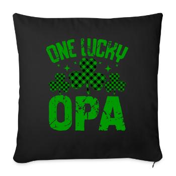 Un OPA chanceux - Housse de coussin décorative 45 x 45 cm - noir - Devant